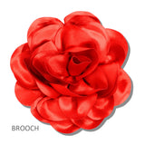 113286, OVERSIZED FABRIC FLOWER STATEMENT BROOCH AND HAIR CLIP