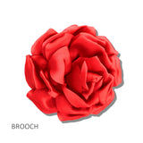113287, FABRIC FLOWER STATEMENT BROOCH AND HAIR CLIP