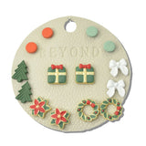 113295, CHRISTMAS FESTIVE HOLIDAY 7 PAIR STUD EARRING SET