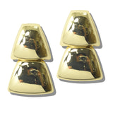 113311, TWO TIER METALLIC TRAPEZOID STATEMENT EARRINGS