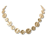 113337, HAMMERED CIRCULAR DISC NECKLACE