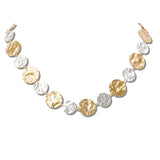 113337, HAMMERED CIRCULAR DISC NECKLACE
