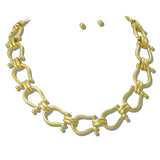 113398, WATER RESISTANT 24K GOLD TONE HERITAGE LINK NECKLACE