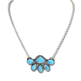 113429, WESTERN HANDCRAFTED STONE CLUSTER NECKLACE