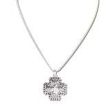 113440, ORNATE FILIGREE CROSS PENDANT NECKLACE