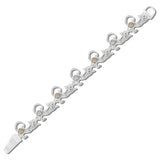 113458, SCULPTED CAT AND HEART MAGNETIC LINK BRACELET