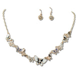 113475, ENAMEL AND CRYSTAL PAVE BUTTERFLY NECKLACE