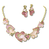 113477, LAYERED ENAMEL HEART NECKLACE