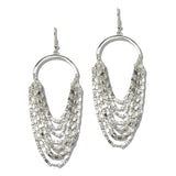 113479, MULTI STRAND ARCH FRINGE EARRINGS