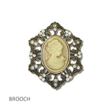 113489, FILIGREE CAMEO PROFILE BROOCH PIN