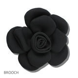 113493, OVERSIZED FABRIC FLORAL ROSETTE BROOCH AND HAIRCLIP