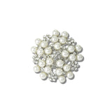 113533, PEARL AND CRYSTAL CLUSTER STRETCH RING