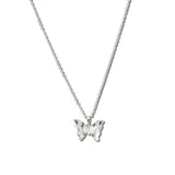 113562, FACETED CZ BUTTERFLY PENDANT NECKLACE