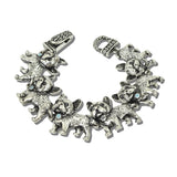 113571, WESTERN ENGRAVED FRENCH BULLDOG LINK MAGNETIC BRACELET