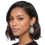 113580, WESTERN COWGIRL BOOT TEARDROP STATEMENT DROP EARRINGS