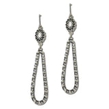 113595, WESTERN OPENWORK STUDDED TEARDROP DANGLE EARRINGS