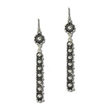 113597, WESTERN STUDDED LINEAR CONCHO BAR DANGLE EARRINGS