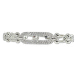 108096, 14K GOLD PLATED MICRO PAVE CUBIC ZIRCONIA ACCENT DESIGNER INSPIRED BRACELET