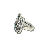 113641, WESTERN STONE INLAID BELT BUCKLE STRETCH RING
