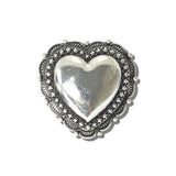 113642, WESTERN EMBOSSED HEART STAMPED BORDER CONCHO CUFF RING