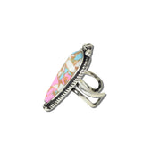 113645, WESTERN COTTON CANDY STONE TEARDROP CUFF RING