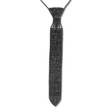 113660, RHINESTONE MESH NECKTIE STATEMENT NECKLACE