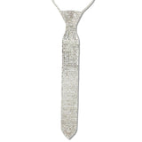 113660, RHINESTONE MESH NECKTIE STATEMENT NECKLACE