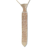 113660, RHINESTONE MESH NECKTIE STATEMENT NECKLACE