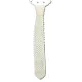 113661, FAUX PEARL MESH NECKTIE STATEMENT NECKLACE
