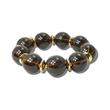 113663, CHUNKY MARBLEIZED ROUND BEAD STRETCH BRACELET