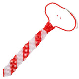 113668, SORORITY FAUX PEARL MESH NECKTIE STATEMENT NECKLACE