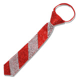 113669, SORORITY ADJUSTABLE STRIPED RHINESTONE TIE NECKLACE