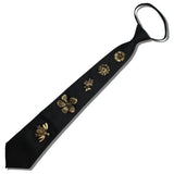 113670, ANTIQUE HONEYBEE AND FLOWER CHARM ADJUSTABLE ZIPPER TIE NECKLACE