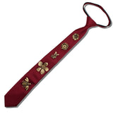 113671, ANTIQUE HONEYBEE AND FLOWER CHARM ADJUSTABLE ZIPPER TIE NECKLACE