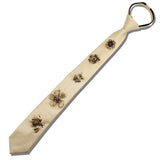 113671, ANTIQUE HONEYBEE AND FLOWER CHARM ADJUSTABLE ZIPPER TIE NECKLACE