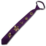 113671, ANTIQUE HONEYBEE AND FLOWER CHARM ADJUSTABLE ZIPPER TIE NECKLACE