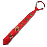 113671, ANTIQUE HONEYBEE AND FLOWER CHARM ADJUSTABLE ZIPPER TIE NECKLACE
