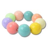 113673, CHUNKY SPHERICAL BUBBLE BEAD STRETCH BRACELET