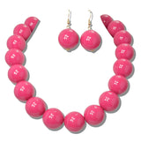 113675, CHUNKY BUBBLE BEAD STATEMENT NECKLACE