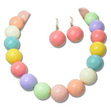 113675, CHUNKY BUBBLE BEAD STATEMENT NECKLACE