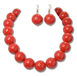 113675, CHUNKY BUBBLE BEAD STATEMENT NECKLACE