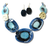 113680, RESIN OVAL BIB STATEMENT NECKLACE