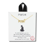 113683, PUSH CROSS PENDANT NECKLACE