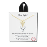 113689, BOLD SPIRIT LONGHORN SKULL PENDANT NECKLACE