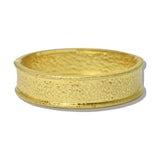 113696, 24K GOLD TONE WATER RESISTANT HAMMERED BAND STRETCH BRACELET