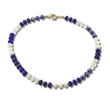 111732, GAMEDAY MIXED GEMSTONE BEADED RONDELLE STRAND NECKLACE