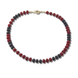 111732, GAMEDAY MIXED GEMSTONE BEADED RONDELLE STRAND NECKLACE