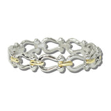 113747, 14K GOLD PLATED HERITAGE LINK BANGLE BRACELET