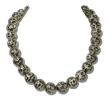 113752, CHUNKY SPOTTED BEADED STATEMENT NECKLACE