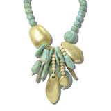 113787, ARTISAN MIXED MEDIA RESIN CHARM CLUSTER STATEMENT NECKLACE